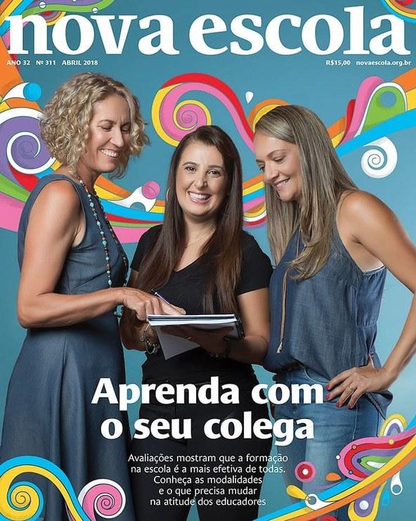 Capa da revista Nova Escola: Aprenda com o seu colega